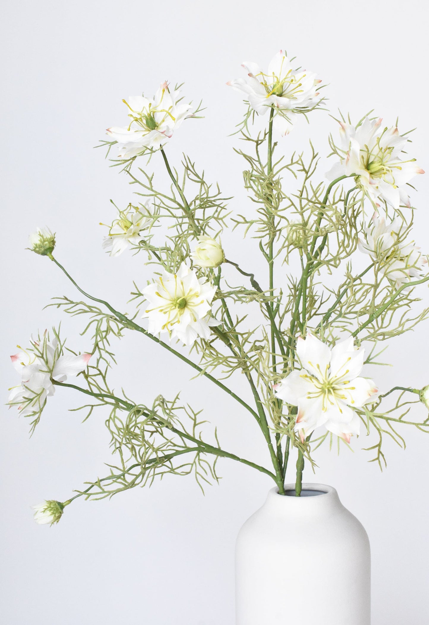 29" Faux White Nigella Stem