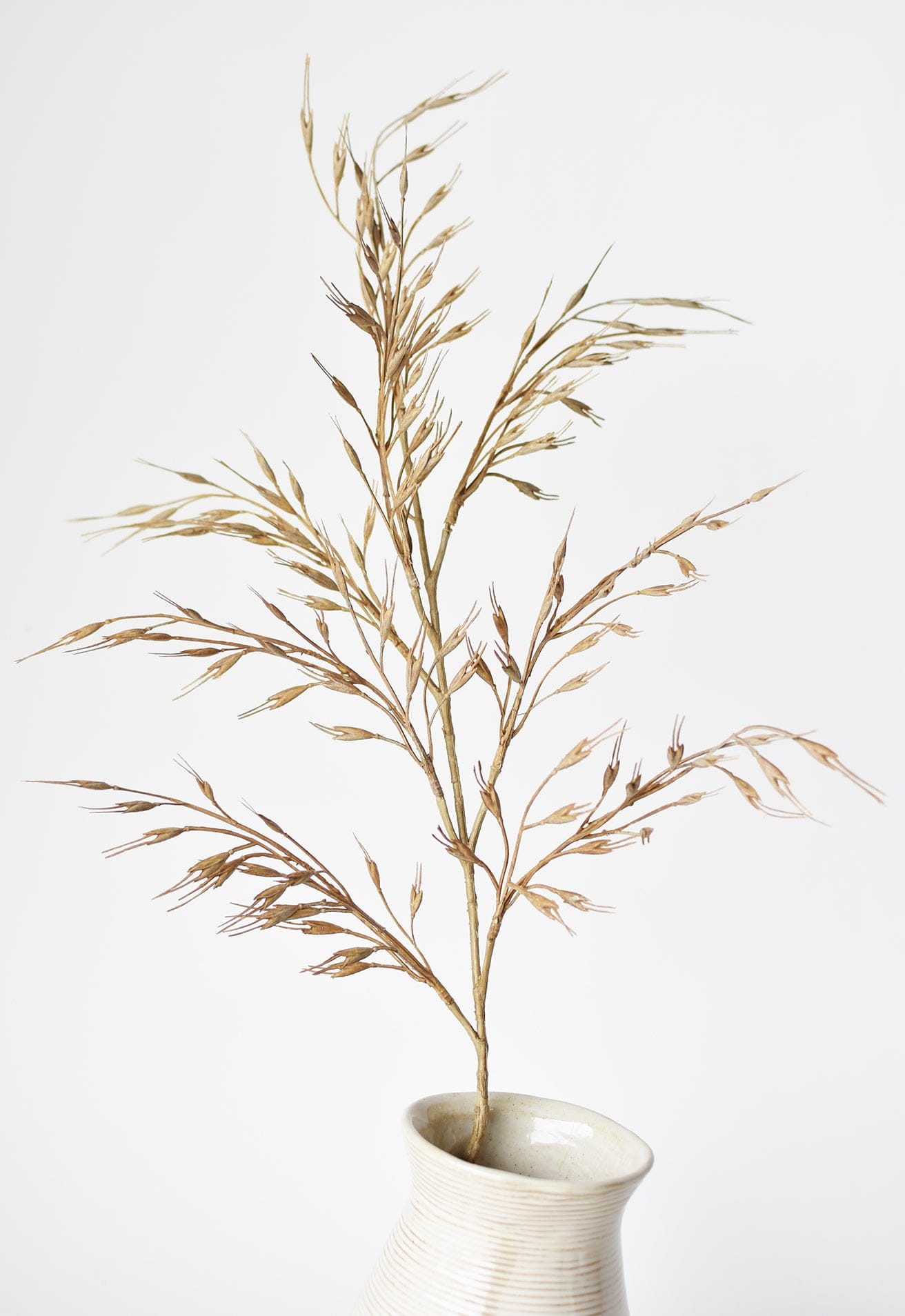 34" Faux Beige Wild Wheat Stem